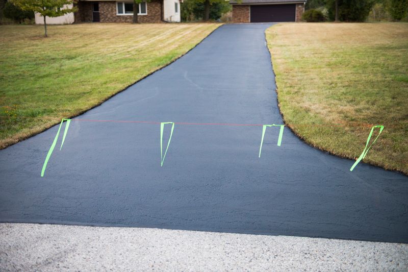 Blacktop Driveway with Edging